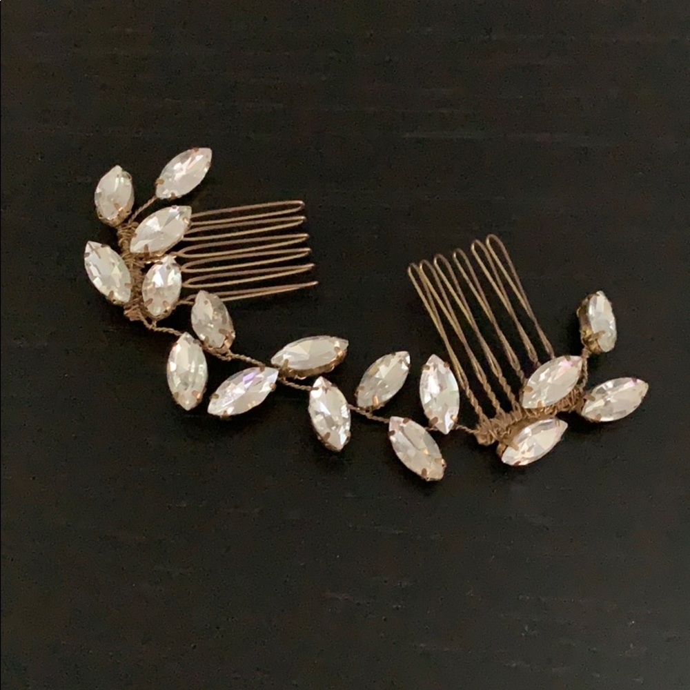 Bridal leaf hair vine accessory